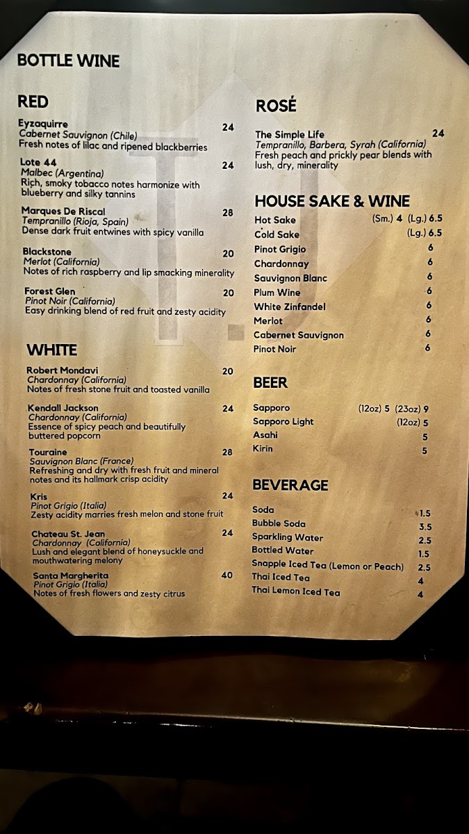 Menu - Tj Asian Bistro photo 2