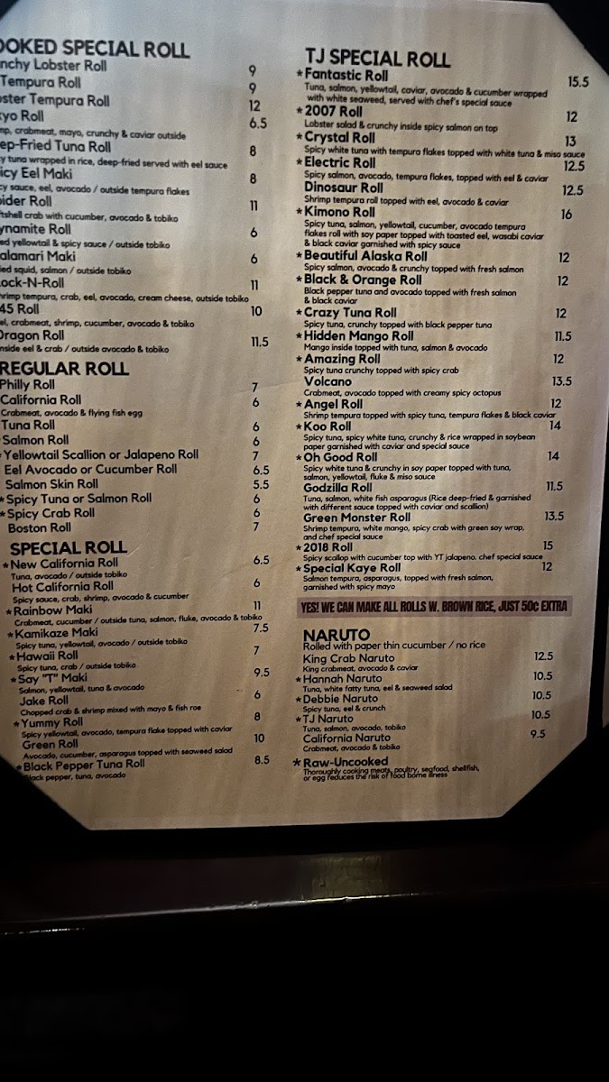 Menu - Tj Asian Bistro photo 4