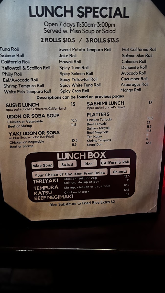 Menu - Tj Asian Bistro photo 8