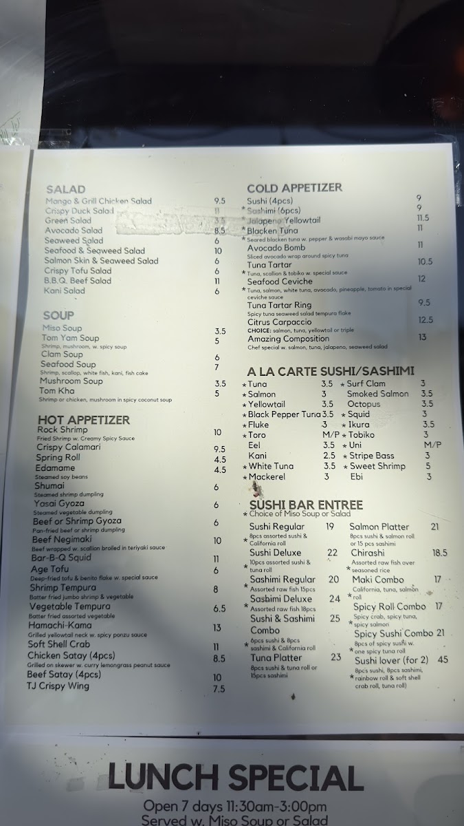 Menu - Tj Asian Bistro photo 9